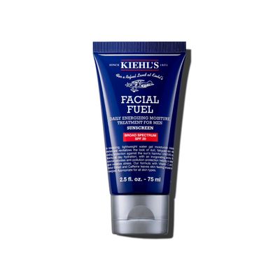 Kiehl&#39;s Facial Fuel Moisturizer with SPF 20 for Men, Energizing Face Moisturizer for Dull Skin, Non-Greasy Feel, Hydrating Lotion &amp; Broad Spectrum Sunscreen, with Caffeine &amp; Vitamin C - 2.5 fl oz