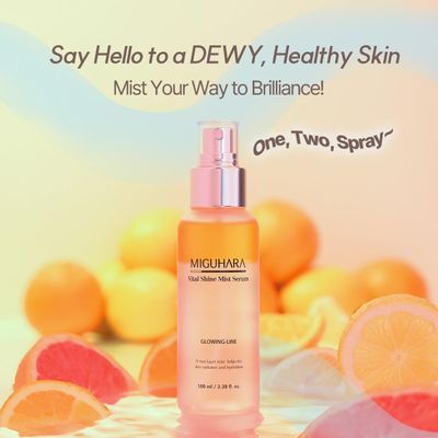 MIGUHARA Vital Shine Mist Serum | Korean Skincare Hydrating Mist (100ml/3.38 fl. oz.)