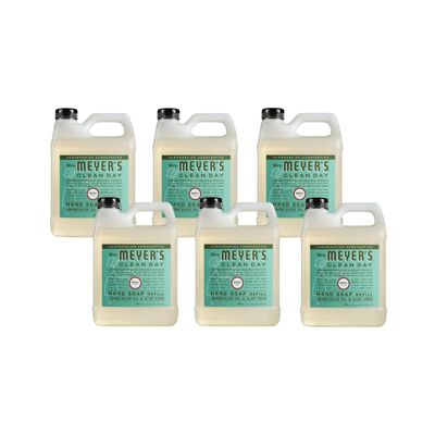 MRS MEYERS CLEAN DAY Soap Refill, Liquid Basil, 33 Ounce (Pack of 6)