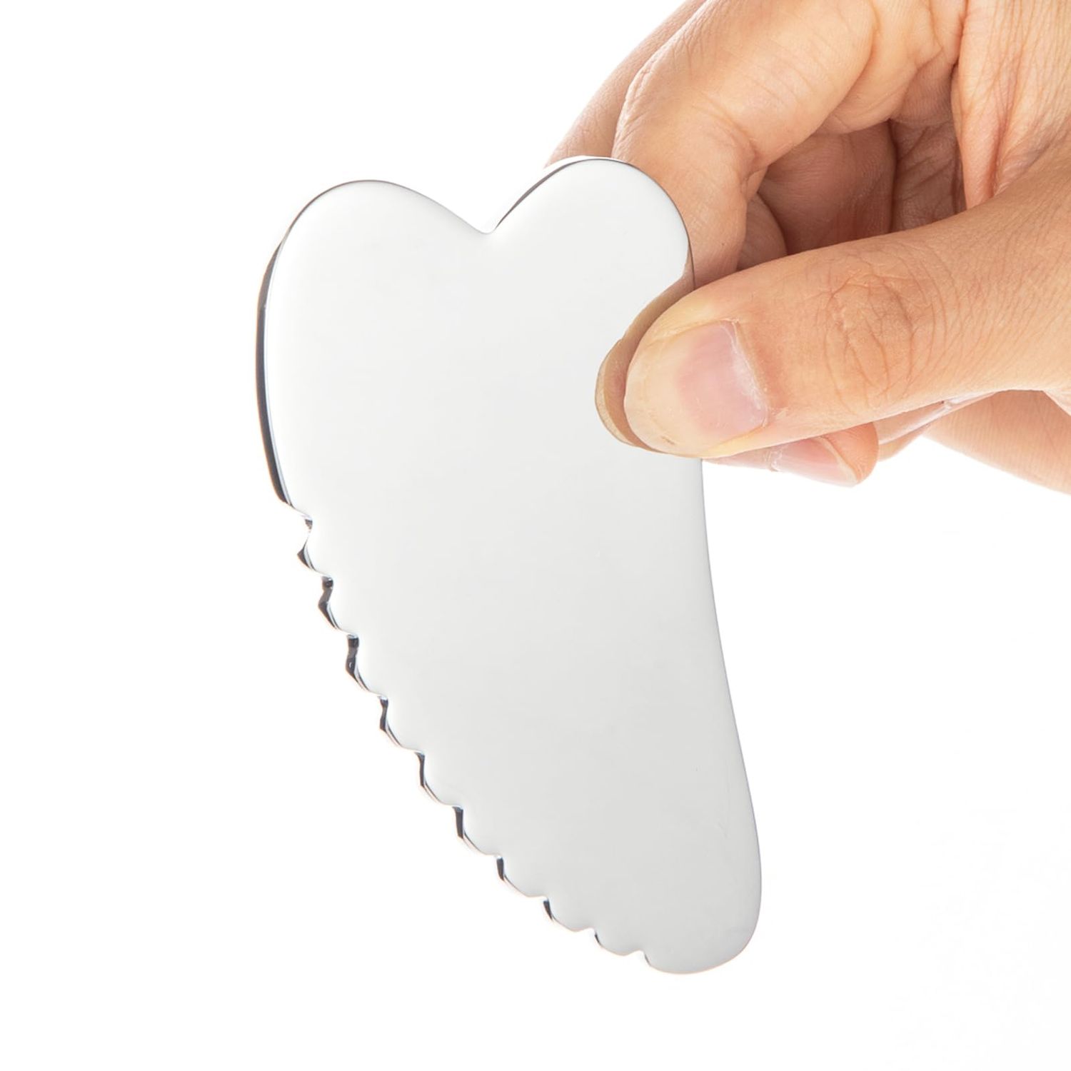 Lucklybestseller 304 Stainless Steel Gua Sha Facial Tool Skin Beauty Spa Skin Care Tool for Face Eyes Chin Neck Body Heart-Shaped Design Gift