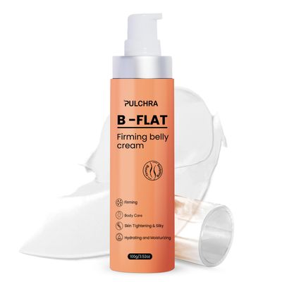 Pulchra B Flat Belly Firming Cream, Skin Tightening Cream for Cellulite, Firming and Tightening Lotion for Belly, Arms, Thighs and Butt, Moisturizing For Women and Men, 3.52 Fl. OZ.