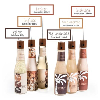 Tropical Milky Coconut Bath &amp; Body Set Skin Care Bath for Women &amp; Men Shower Gel, Bubble Bath, Bath Salts, Body Butter, Body Scrub, Body Lotion - Luxury Spa Set Luxury Body Care Gift Unisex