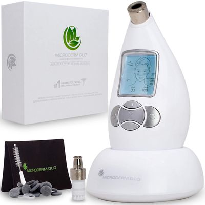 Microderm GLO Diamond Microdermabrasion Machine - Best Gift for Women - Dermabrasion &amp; Anti Aging Wrinkle Skincare - Home Facial Treatment System - Blackhead Remover &amp; Exfoliator for Acne Scars