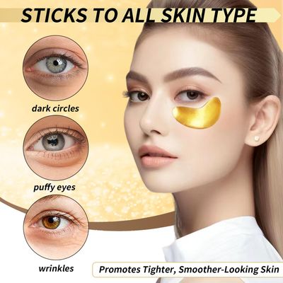 Under Eye Patches, Dermatology Golden Eye Mask with Amino Acid &amp; Collagen, Cooling Eye Care for Wrinkles, Puffy Eyes &amp; Dark Circles, Skincare Treatment, Valentines Day Gift for Women, 20 Pairs