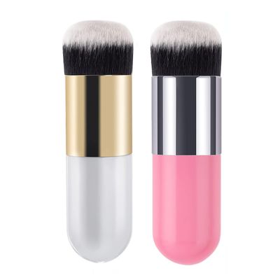 Makeup Brushes, Foundation Powder Makeup Brush Professional Makeup Brush Liquid Blending Mineral Powder Buffing Stippling Makeup Tools (Pink&amp;White)