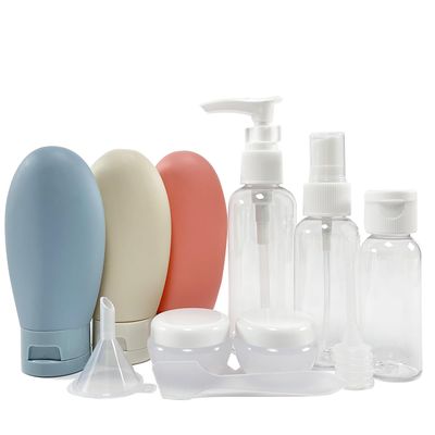 woneu 12Pack Travel Size Toiletries for Women - 2oz TSA Approved Leakproof Travel Bottles for Shampoo, Skincare, and Cream - Refillable Plastic Travel Containers, Toiletry Travel Kit