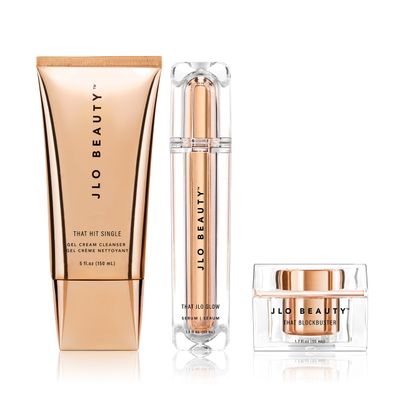 JLO BEAUTY That JLo Starter Kit | Includes Serum, Cleanser, and Cream, Gently Tightens, Clears, and Hydrates for Smooth, Radiant Skin