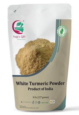 White Turmeric Powder for Skin Care | 8 oz | No staining | aka Kapoor Kachri &amp; Hedychium Spicatum | 100% Herbal Skin Care by Yogis Gift