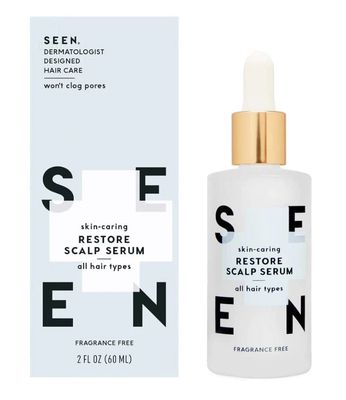 SEEN Restore Scalp Serum, Fragrance-Free - Clinically Proven, Dermatologist-Developed Hydrating Serum, Promotes Healthy Scalp, Safe for Sensitive &amp; Eczema-Prone Skin