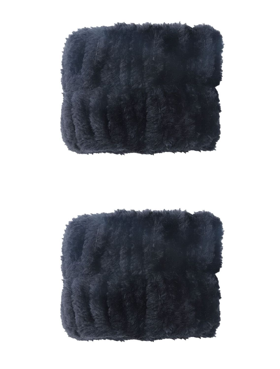 Sowaka 2 Pcs Wrist Spa Washband Microfiber Soft Tower Wrist Scrunchies Sweatbands for Women Girls Washing Face Make up Absorbent Prevent Liquid from Spilling Down Your Arms (Black)