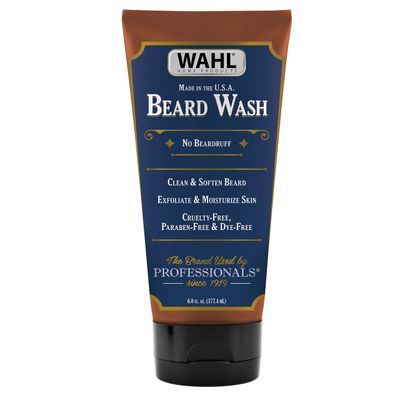 Wahl Beard Wash Face Exfoliator with Essential Oils for Moisturizing Skin Beard Hair - Manuka Oil, Meadowfoam Seed Oil, Clove Oil, Moringa Oil, and More - Model 805601