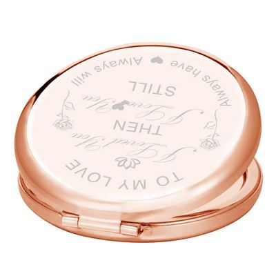 sedmart Wife Gifts from Husband,to My Love Engraved Compact Makeup Mirror,Christmas Birthday for Women,Wife Birthday Gifts