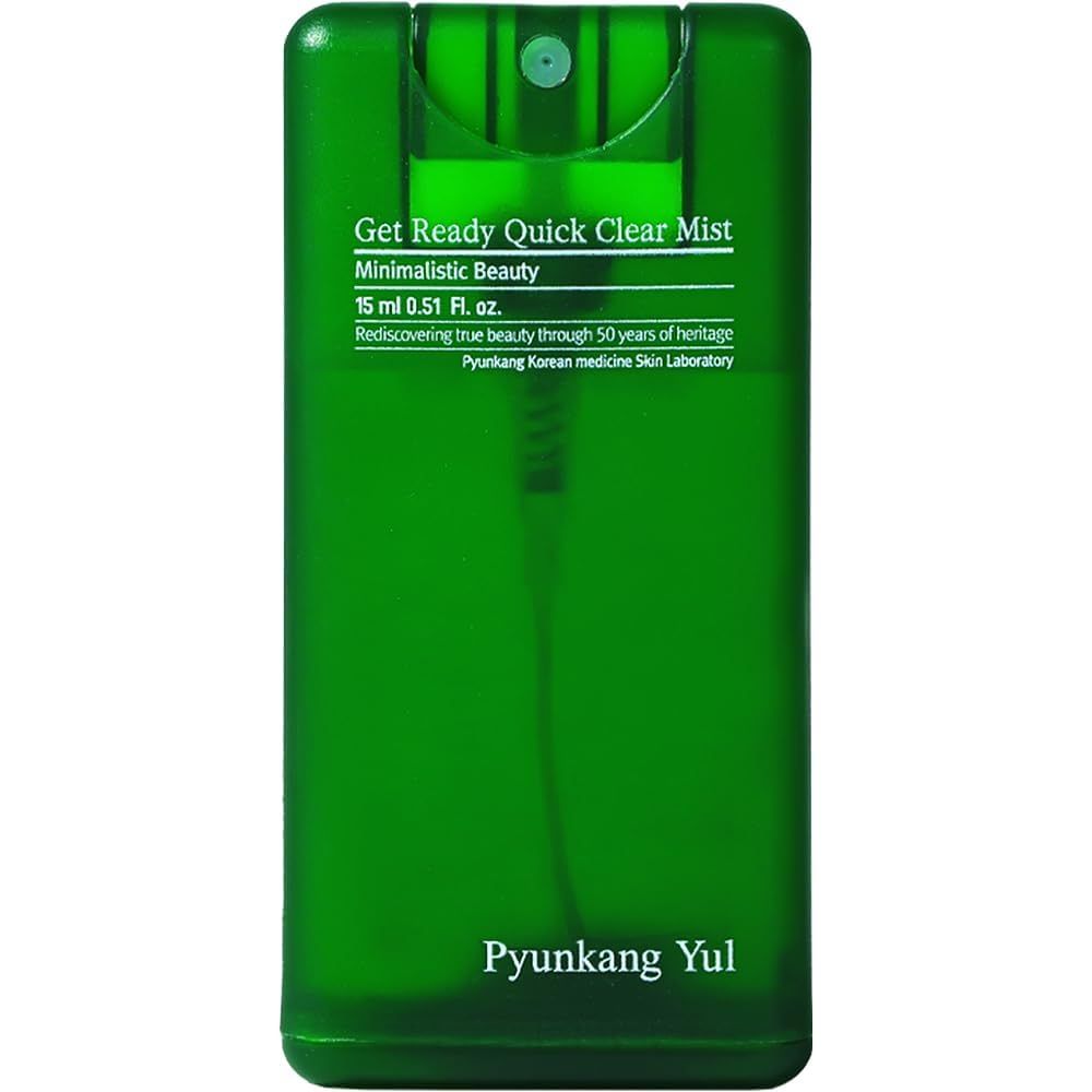 Pyunkang Yul [PKY] Ultimate Get Ready Quick Clear Mist for Sensitive Skin, Intensely Calms &amp; Soothes Redness with Cica &amp; Tea Tree, Compact size, Korean Skincare (0.51 Fl. oz, 15ml)