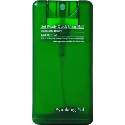 Pyunkang Yul [PKY] Ultimate Get Ready Quick Clear Mist for Sensitive Skin, Intensely Calms &amp; Soothes Redness with Cica &amp; Tea Tree, Compact size, Korean Skincare (0.51 Fl. oz, 15ml)