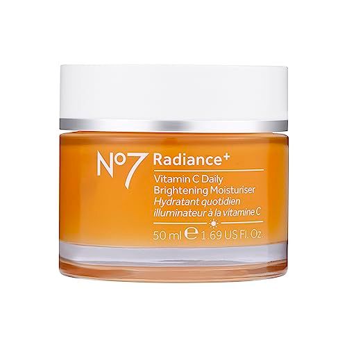 No7 Radiance+ Brightening Vitamin C Moisturizer Face Cream - Skin Nourishing Face Moisturizer - Fast-Absorbing + Lightweight Formula &amp; Suitable for Dry Skin, 1.69 fl oz