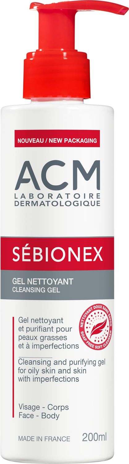 Sebionex Foaming Gel Face - Body (200mL) ACM Laboratoire Dermatologique