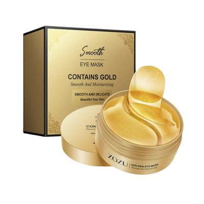 Hunqia 24K eye mask: retinol collagen eye glue facial mask, eye care, reduce wrinkles, puffiness, eye bags, dark circles, skin care pad - women&#39;s anti-aging moisturizing cream 60PCS (gold)
