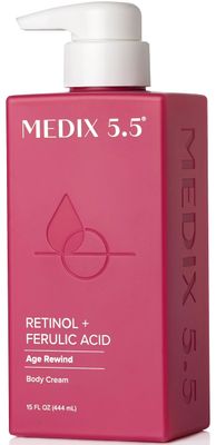 Medix 5.5 Retinol Body Lotion Firming Moisturizer | Crepey Skin Care Treatment | Retinol Body Cream | Anti Aging Retinol Cream For Women Targets Look Of Crepe Skin, Wrinkles, &amp; Sagging Skin, 15 Fl Oz