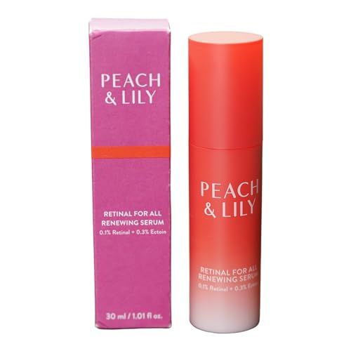 PEACH &amp; LILY Retinal For All Renewing Serum | Reduce fine lines | Works to Smooth, Lift, Firm, Brighten | 0.1% Retinal &amp; 0.3% Ectoin | 30ml / 1.01 fl oz.