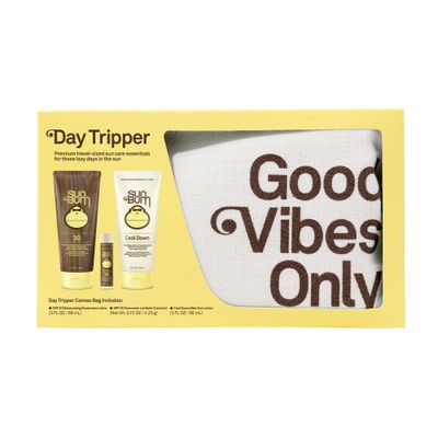 Sun Bum Premium Day Tripper | Travel-Sized Sun Care Pack with Sunscreen Lotion, Sunscreen Lip Balm and Hydrating Cool Down Lotion | Broad Spectrum UVA/UVB Protection