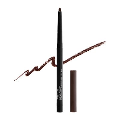 wet n wild Mega Last Breakup Proof Retractable Eyeliner - Ultra-Fine Brush, Waterproof,16-Hour Long-Lasting Wear - Cruelty-Free &amp; Vegan - Dark Brown