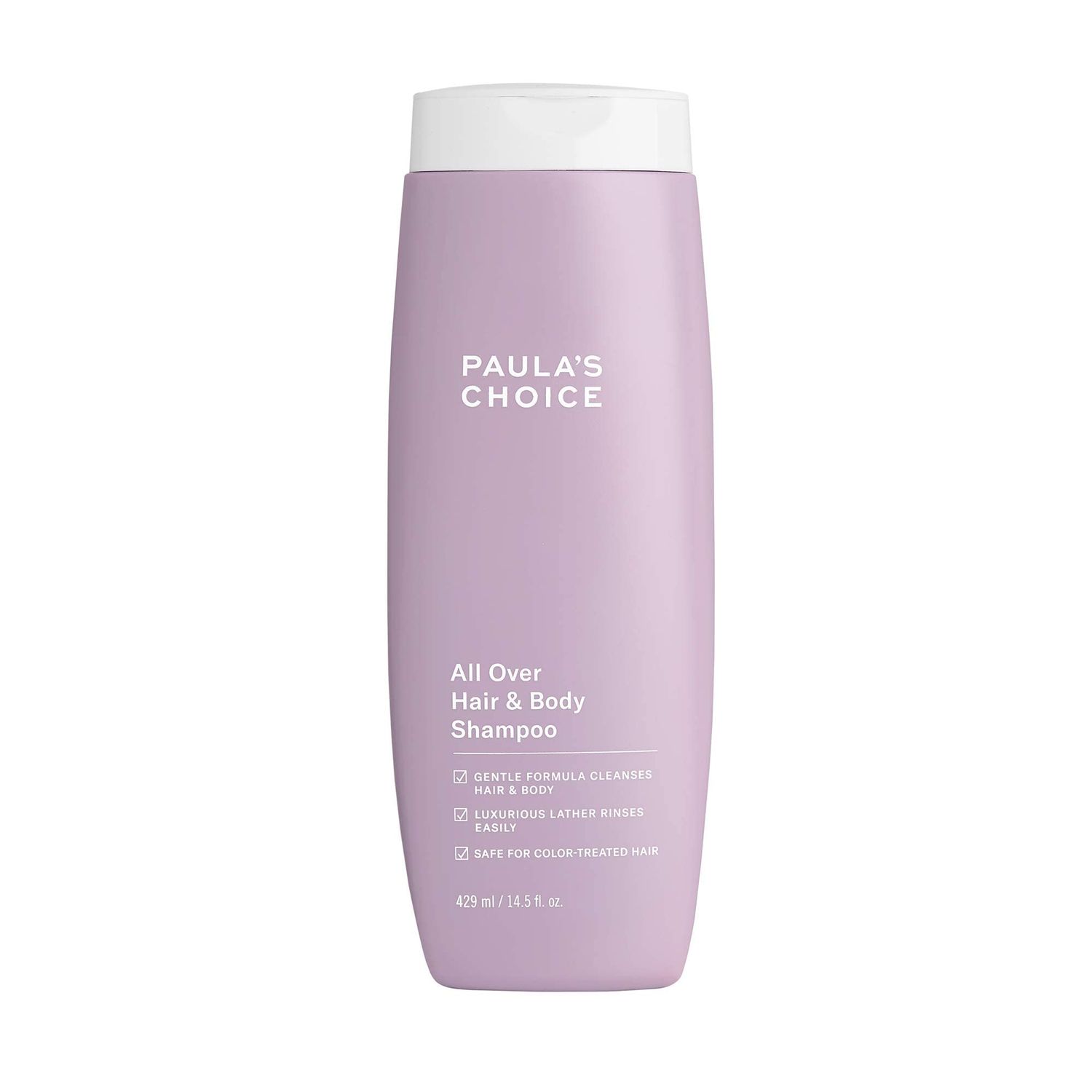 Paula&#39;s Choice All Over Hair Shampoo &amp; Body Wash, Fragrance Free, Safe for Color Treated Hair, 14.5 Ounce