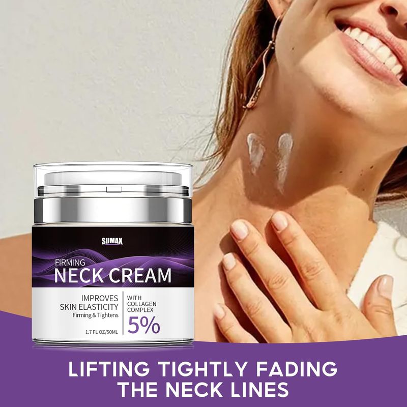 Neck Firming Cream with 5% Collagen Complex - Anti-Aging Moisturizer with Retinol, Collagen &amp; Hyaluronic Acid for Improving Skin Elasticity for Men &amp; Women,1.8 Fl Oz