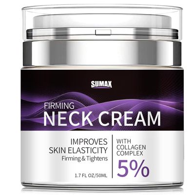 Neck Firming Cream with 5% Collagen Complex - Anti-Aging Moisturizer with Retinol, Collagen &amp; Hyaluronic Acid for Improving Skin Elasticity for Men &amp; Women,1.8 Fl Oz