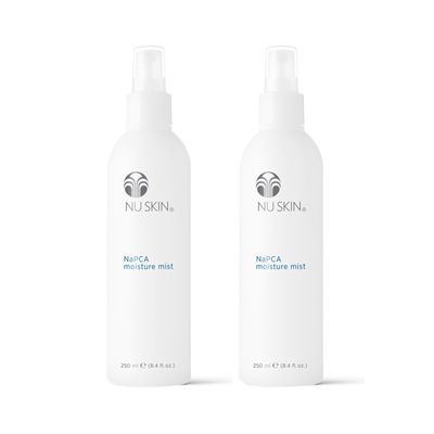 Nu Skin NaPCA Moisture Mist | Revitalizing Moisturizer &amp; Cooling Mist with Hyaluronic Acid | Hydrating Spray for Face, Body &amp; Hair | Sodium PCA for All Skin Types | 8 oz | 2 Pack