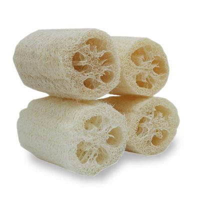 pisdoplop 4&quot; Natural Loofah Exfoliating Body Sponge Scrubber for Skin Care in Bath Spa Shower Pack of 4