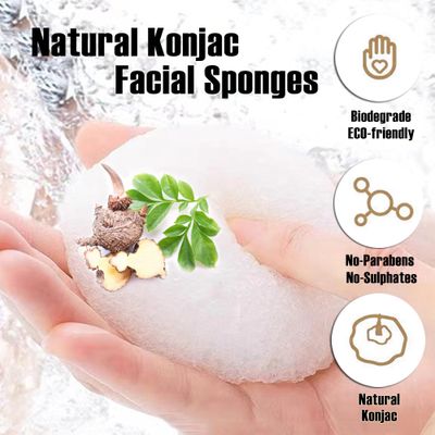 Zabiltro Natural Konjac Facial Sponges - Semicircles - for Gentle Face Cleansing and Exfoliation Eco-Friendly - Skincare Face Body Washing Cleaning - with Activated Charcoal and Aloe Vera,2pc. Set