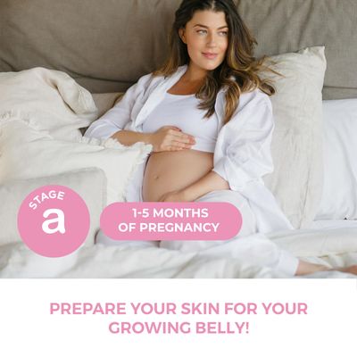Leska Maternity Lotion &amp; Oil | STAGE A: PREPARE &amp; SOOTHE Supple Belly Lotion &amp; Happy Belly Oil (Pregnancy Months 1-5) | Part of a Complete 3 Part Pregnancy Skin Care System | New Mom Gifts (4-4.22oz)