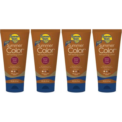 Summer Color Self Tanning Lotion - Deep Dark Color, 6 Ounces each (Value Pack of 4)