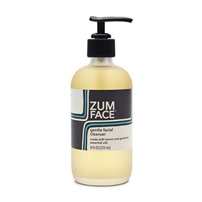 Indigo Wild Zum Face Gentle Facial Cleanser - Natural Skincare Product - Moisturizing Face Care with Coconut Oil, Olive Oil &amp; Jojoba Oil - Lemon &amp; Geranium Scent - 8 fl oz