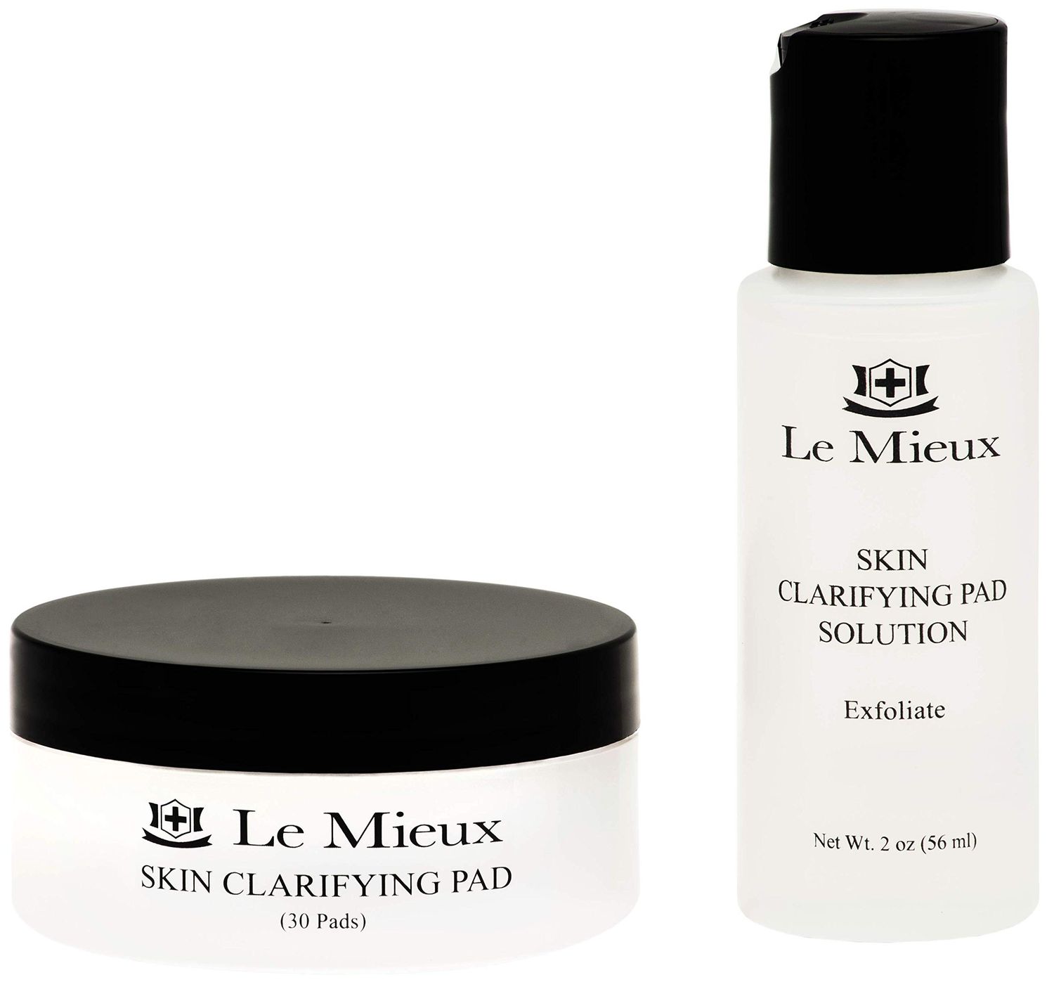 Le Mieux Skin Clarifying Pad - Salicylic Acid Facial Pads with Algae &amp; Witch Hazel, Face Exfoliant Pads for Visible Clogged Pores, Blemishes &amp; Breakouts, Exfoliating Skin Solution (2 oz / 30 pads)