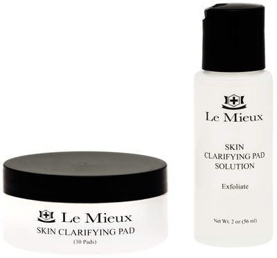 Le Mieux Skin Clarifying Pad - Salicylic Acid Facial Pads with Algae &amp; Witch Hazel, Face Exfoliant Pads for Visible Clogged Pores, Blemishes &amp; Breakouts, Exfoliating Skin Solution (2 oz / 30 pads)
