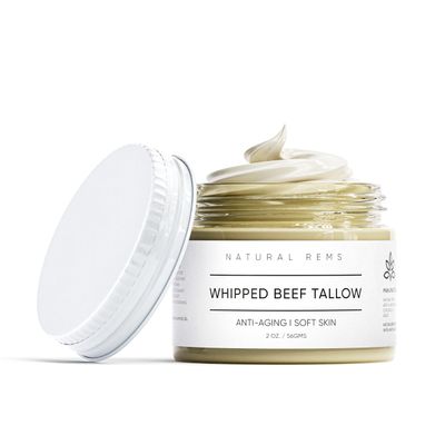 Natural Rems Beef Tallow - Deeply Hydrate - Moisturizing Skincare - Essential For Skin - Beef Tallow &amp; Almond Oil Combination - Balm For Dry &amp; Sensitive Skin - Elasticity &amp; Healthy Complexion