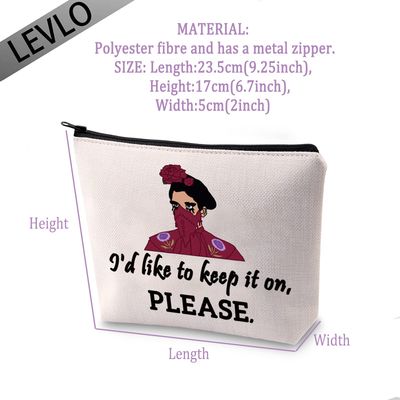 LEVLO Drag Queen Gifts I'd Like To Keep It On Please Makeup Bags TV Show Lovers Travel Bags Comedy Queen LGBTQ Gifts(keep It On)