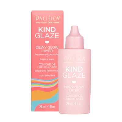 Pacifica Makeup Primer - Kind Glaze Dewy Glow Layer, Hydrating Primer with Vegan Collagen, Squalane &amp; Ceramides for Soft-Focus Radiance, Vegan &amp; Cruelty-Free, 1 fl oz