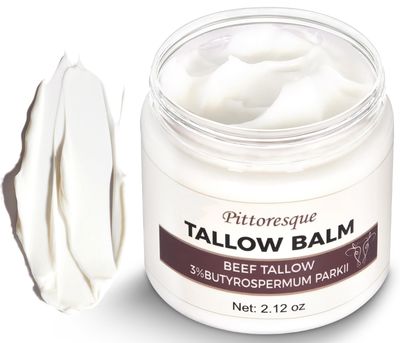 Pittoresque Beef Tallow,Nourishing Tallow Balm 2.12oz Rich Moisturizer for Face and Body Care