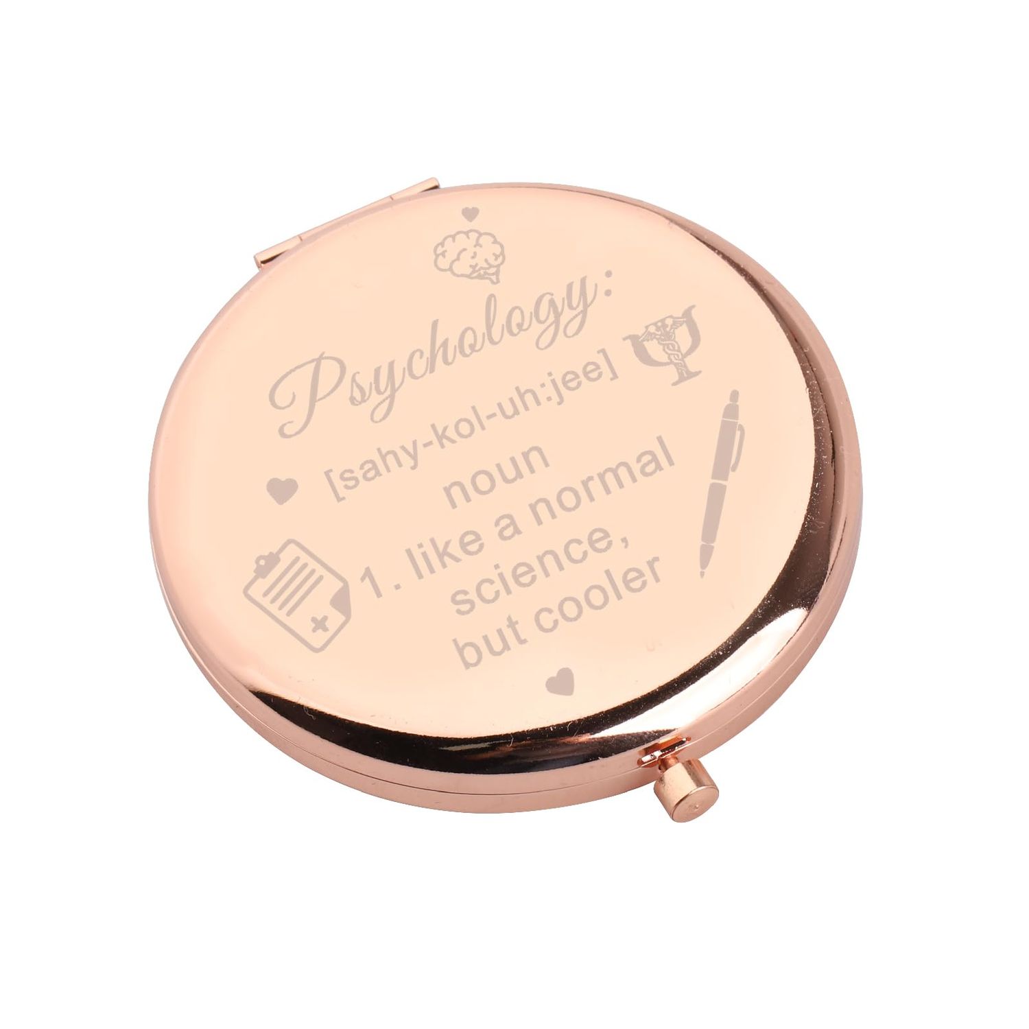WSNANG Psychology Makeup Mirror Psychology Lover Gifts Psychiatry Gift Psychologist Gift Psychology Graduation Gift (Normal Mirror-rg)