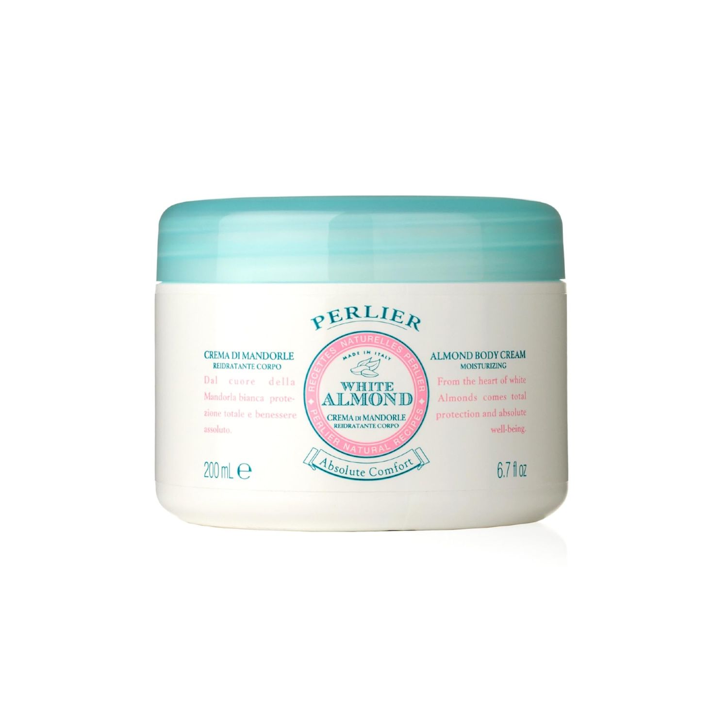 Perlier White Almond Body Cream - Ultra-Rich Moisturizing Body Cream with Sweet Almond Oil, Nourishes &amp; Softens Dry Skin, 6.7 oz