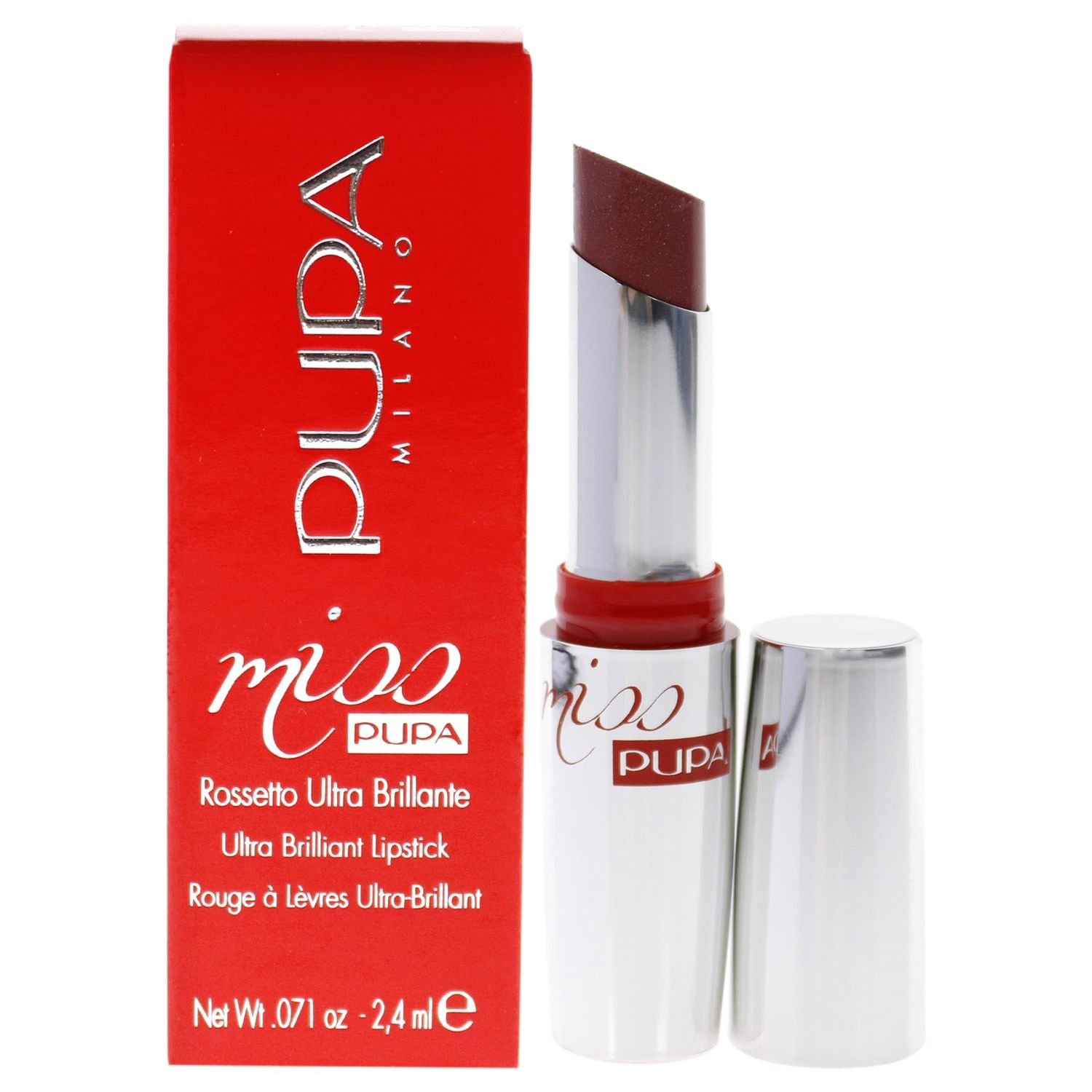 Pupa Milano Miss Milano Lipstick - Creamy, Ultra Pigmented Lip Color - Nourishing Formula - Crystal-Effect Lipstick - Ultimate Boost Of Volume And Hydration - 602 Golden Obsession - 0.071 OZ