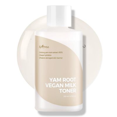 ISNTREE Yam Root Vegan Milk Toner 200ml, 6.76 fl.oz | Deeply moisturizing toner | Protects skin barrier