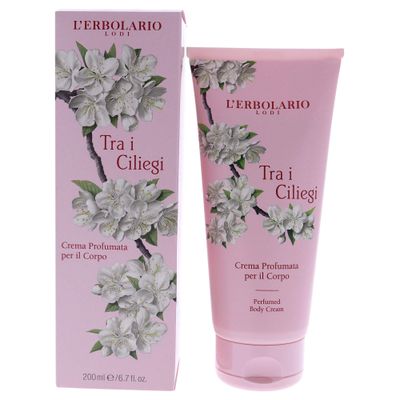 LErbolario Trai I Ciliegi Perfumed Body Cream - Moisturizing Cream for Dry Skin - Cherry Blossom Extract - With Coconut and Cocoa Butter - 6.7 oz