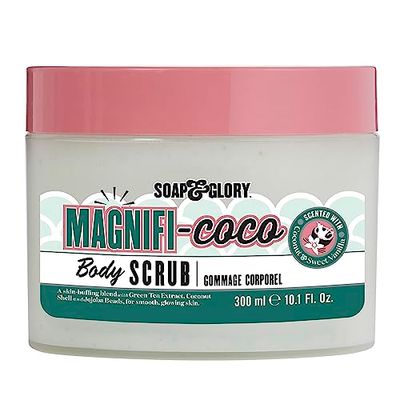 Soap &amp; Glory Magnificoco Buff and Ready Coconut Body Scrub - Smoothing &amp; Buffing Body Scrub - Coconut Scented Body Polish - Body Scrub with Green Tea Extract (300ml)