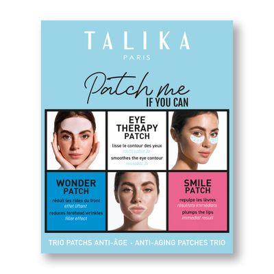 Talika Patch Me If You Can Set | Hydrating Skincare Set with Eye, Forehead, and Lip Masks | Biocellulose Masks with Hyaluronic Acid &amp; Eye Therapy Patches | Hydrate, Plump, and Smooth