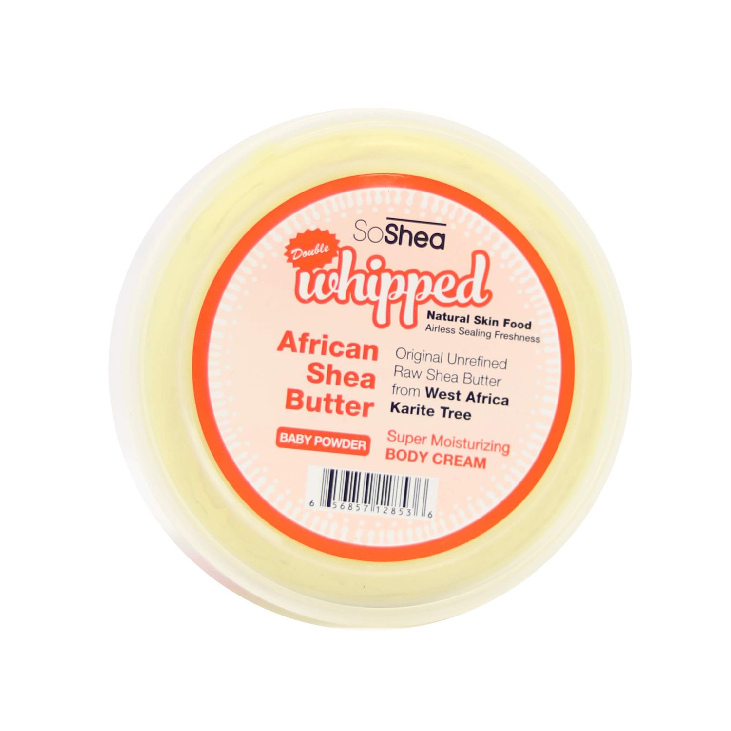 SoShea Whipped African Shea Butter|For All Hair Textures &amp; Skin Types|Original Unrefined Raw Shea Butter |Premium Quality 13.50oz (Baby Powder)