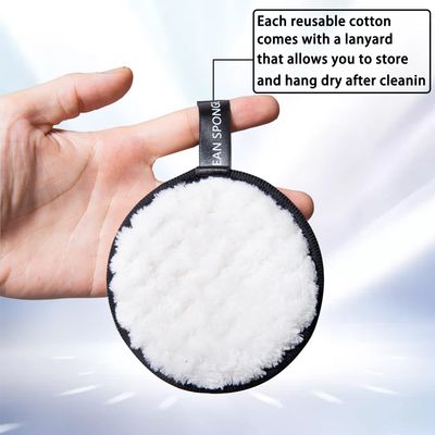 Yimingbuty Reusable Soft Makeup Remover Pads for All Skin - 4 pack Microfiber Face Rounds Wipes Heavy Mascara Eye Shadow Facial Cleansing Puffs Foundation, Washable Removal Cloth, Chemical Free