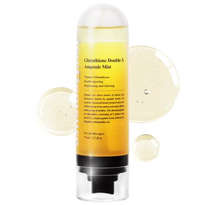 JEU&#39;DEMEURE Glutathione Double-X Ampoule Luminous Dewy Skin Spray Korean Skin Care Mist Hydrating Face Moisturizer with 5% Niacinamide, Fermented Vitamin B for Antioxidant, Refined Skin, 2.5 fl.oz